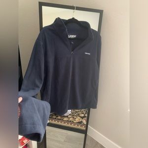 BRAND NEW MENS BLUE land’s end zip